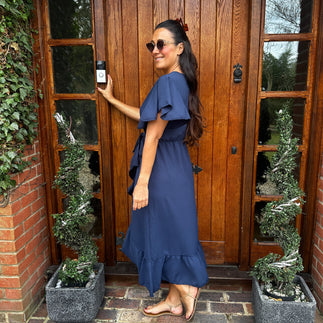 Rachel Ruffle Wrap Dress - Blush Boutique Essex