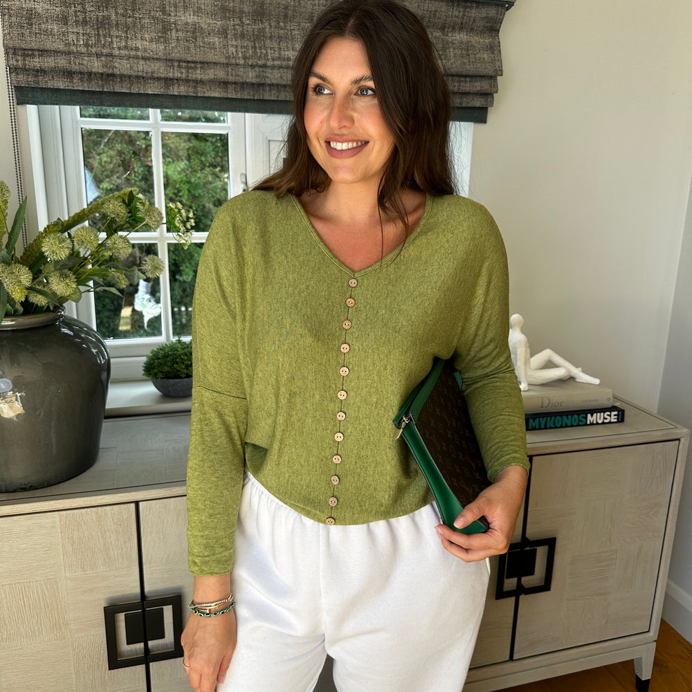 Ash Button Top - Blush Boutique Essex