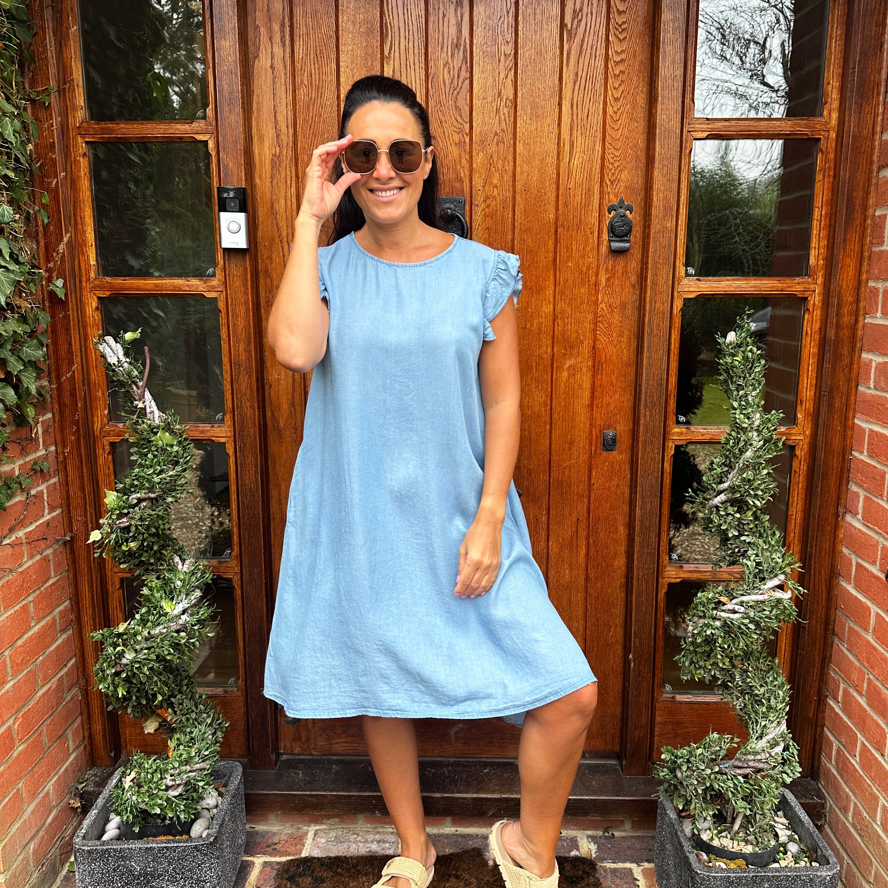Dulce Denim Dress - Blush Boutique Essex