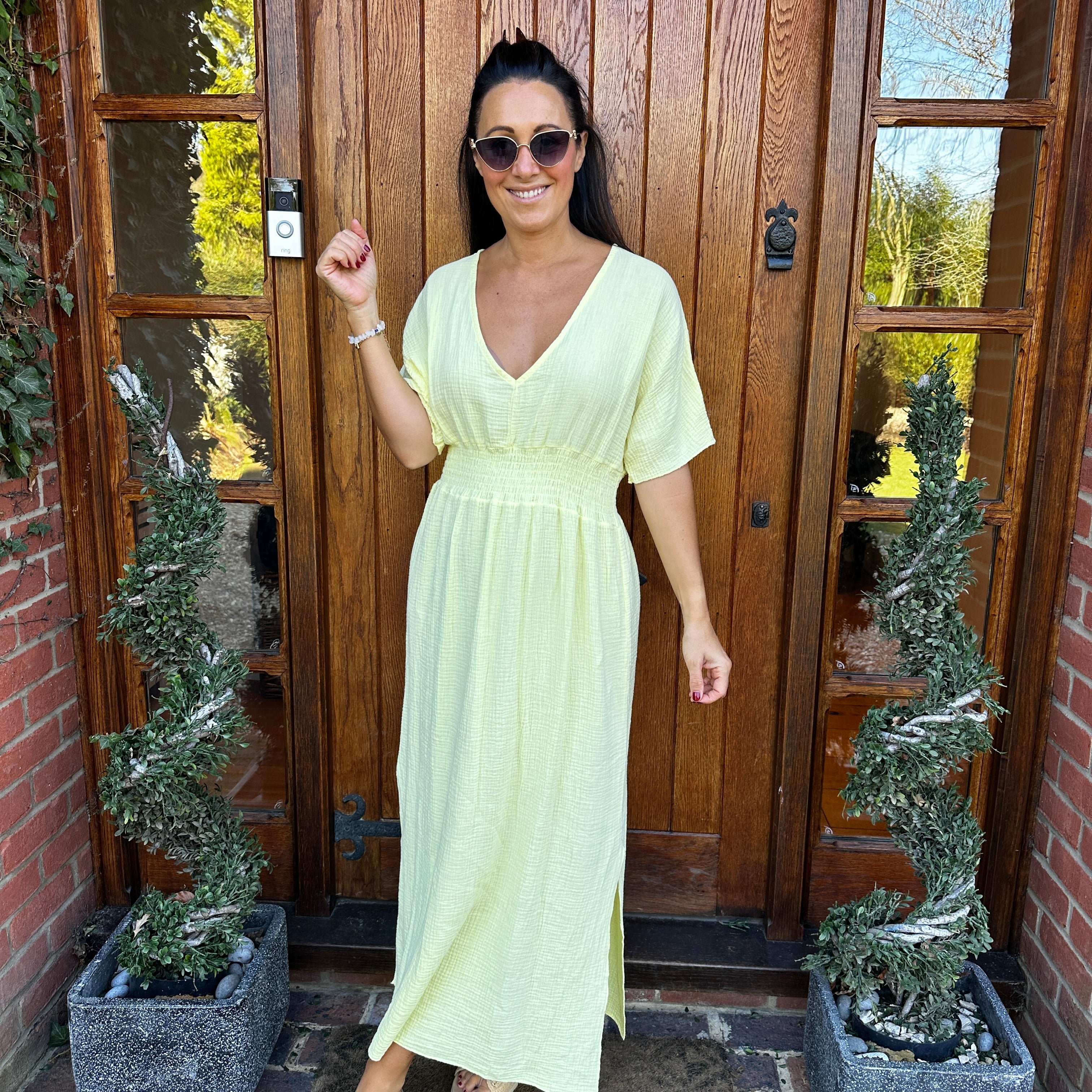 Chloe Cotton Cheesecloth Dress - Blush Boutique Essex