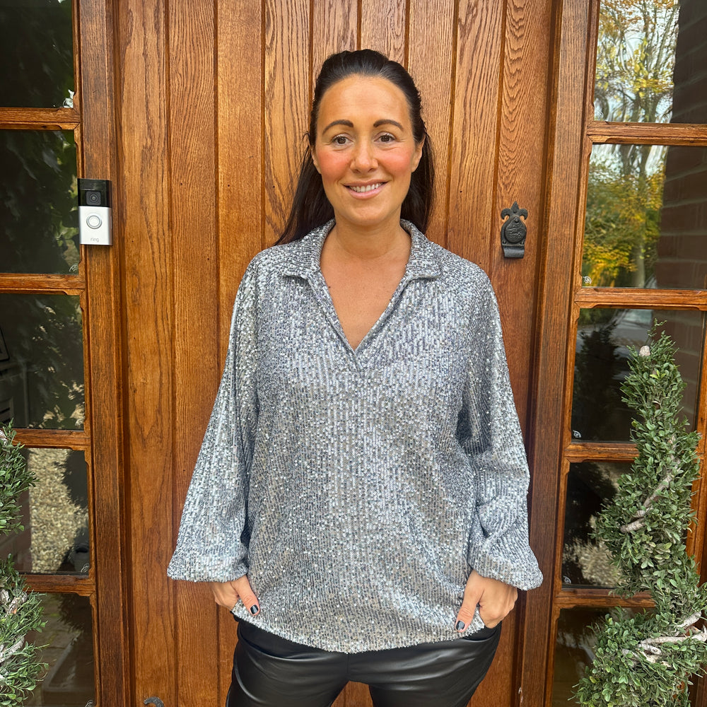 Gabrielle Sequin Top - Blush Boutique Essex