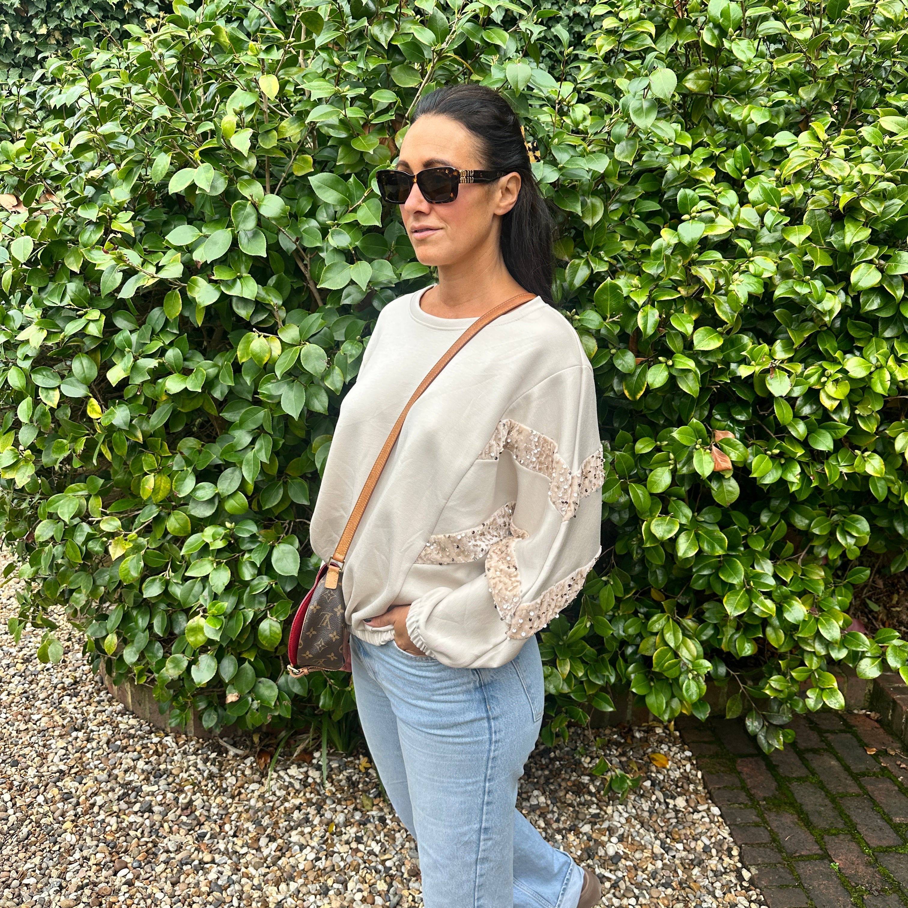 Preston Sequin Sweatshirt - Blush Boutique Essex