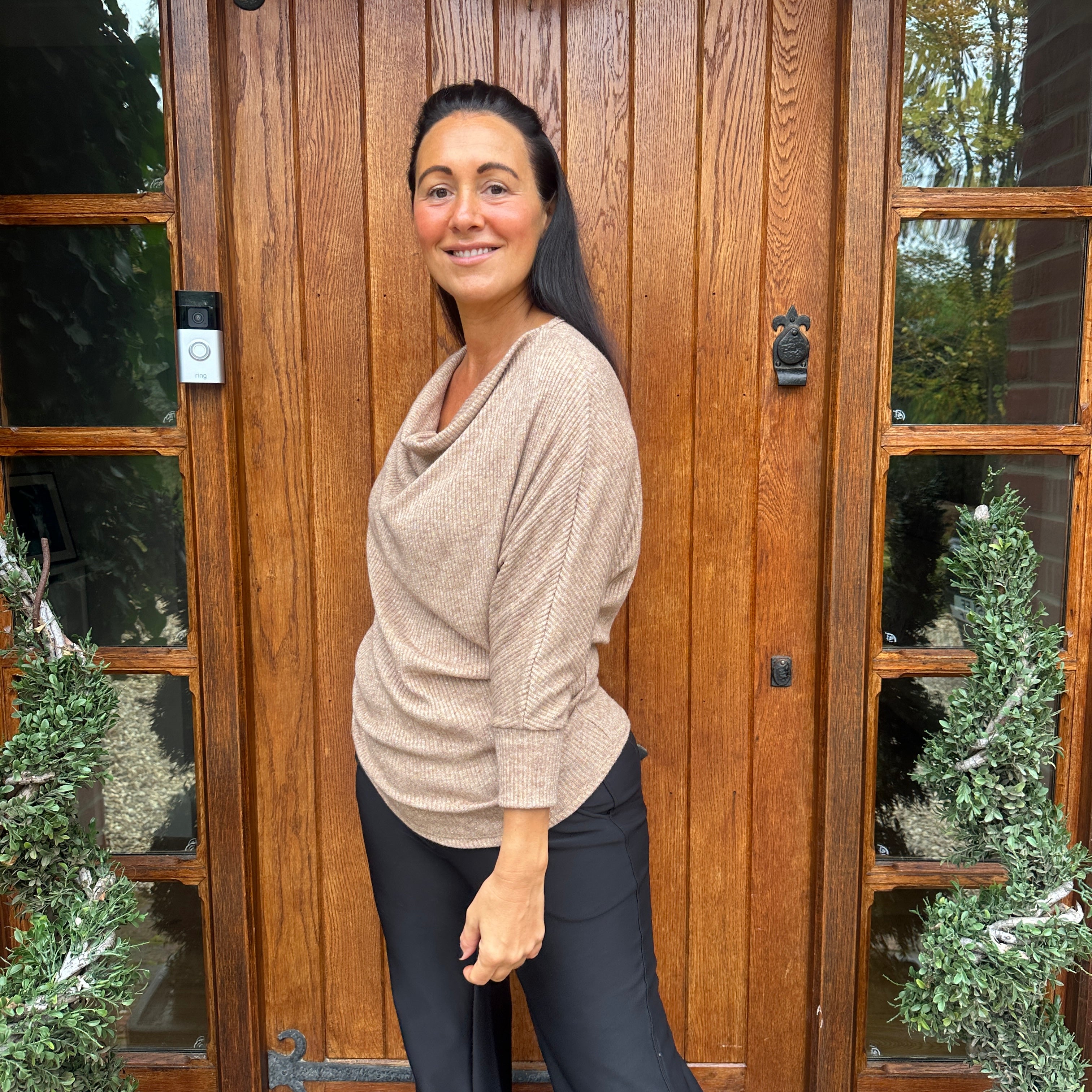 Dahlia Drape Top - Blush Boutique Essex