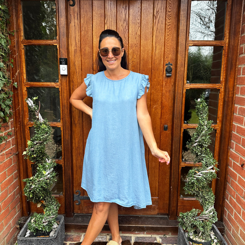 Dulce Denim Dress - Blush Boutique Essex