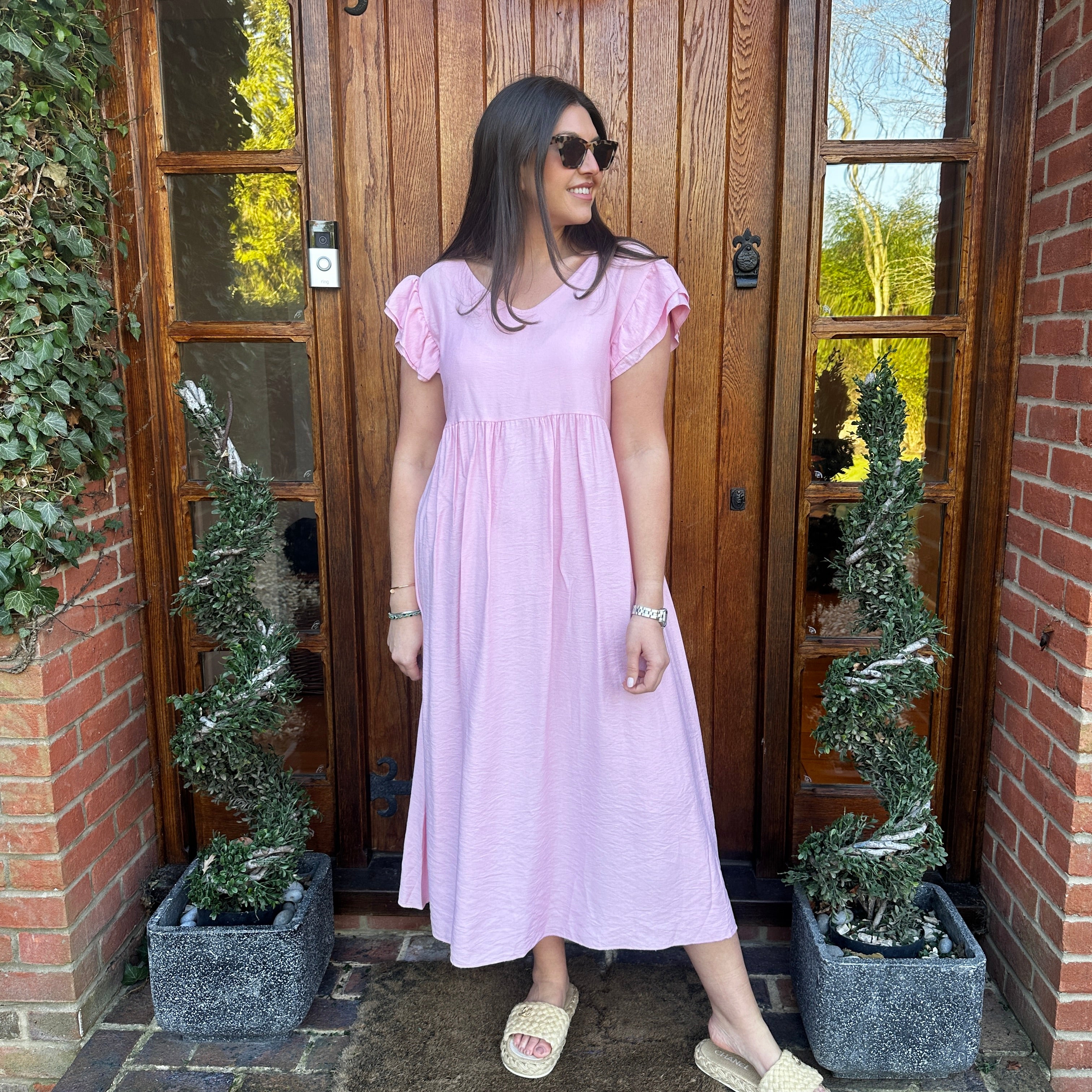 Sam Button Dress - Blush Boutique Essex