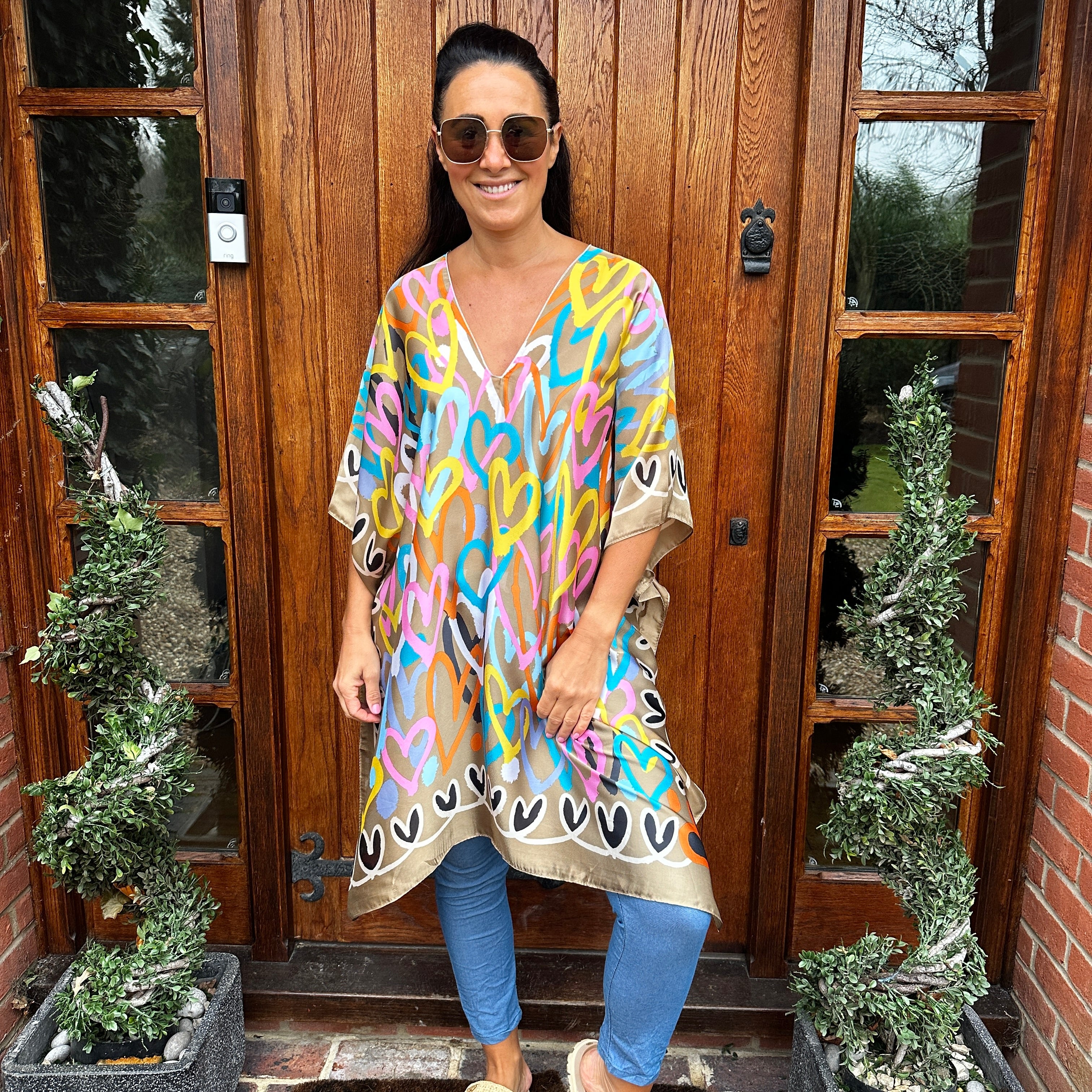 Hannah Heart Kaftan - Blush Boutique Essex