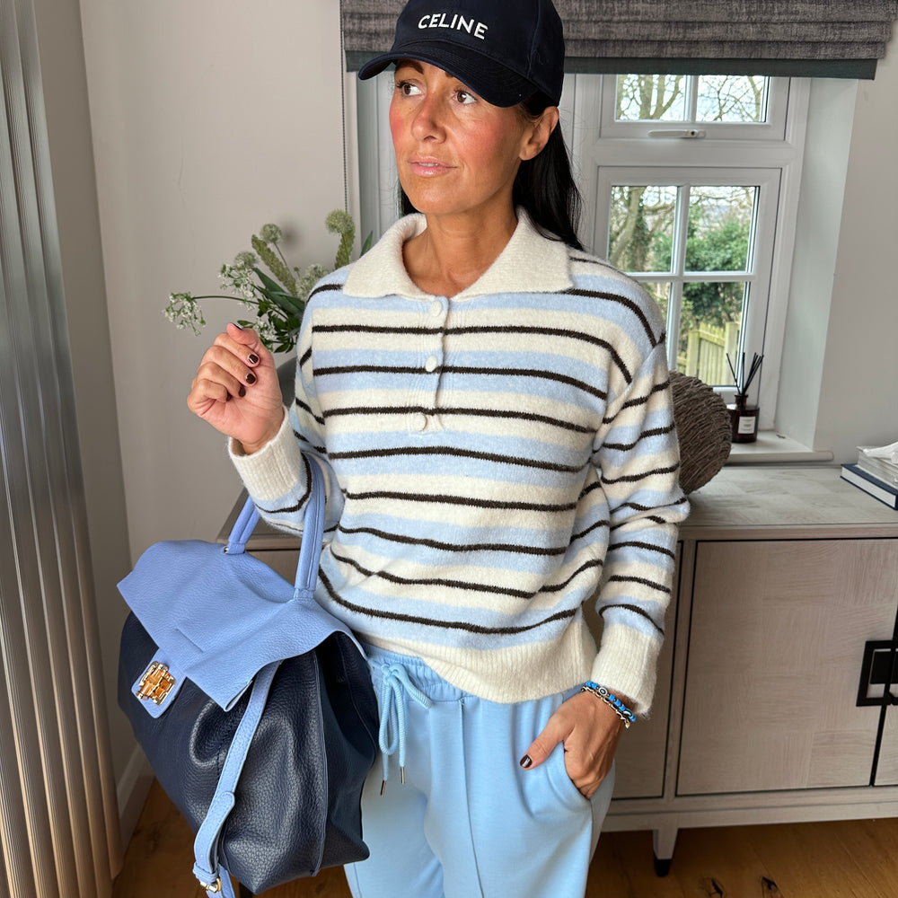 Dina Knit Polo - Blush Boutique Essex