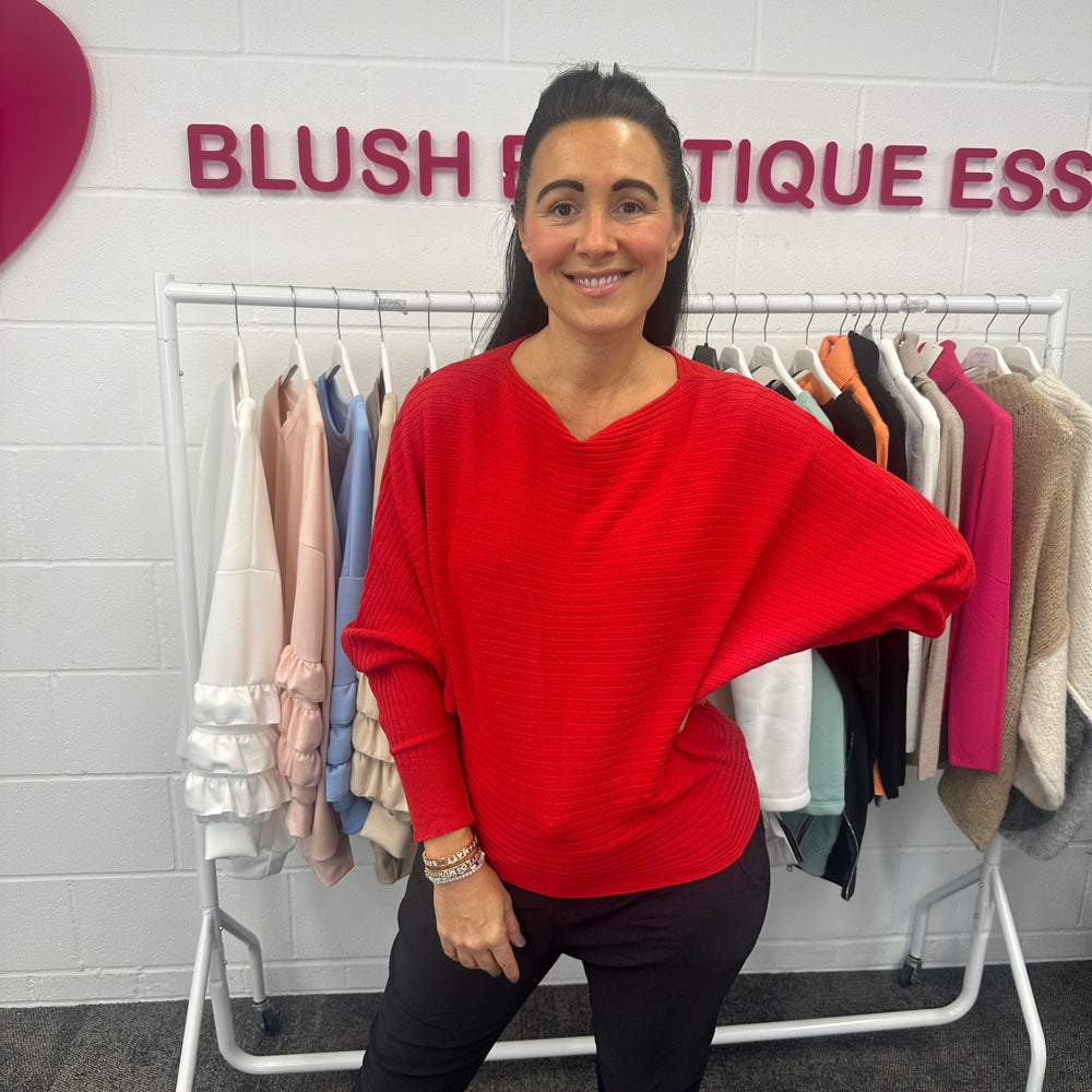 Sammie Ribbed Jumper - Blush Boutique Essex