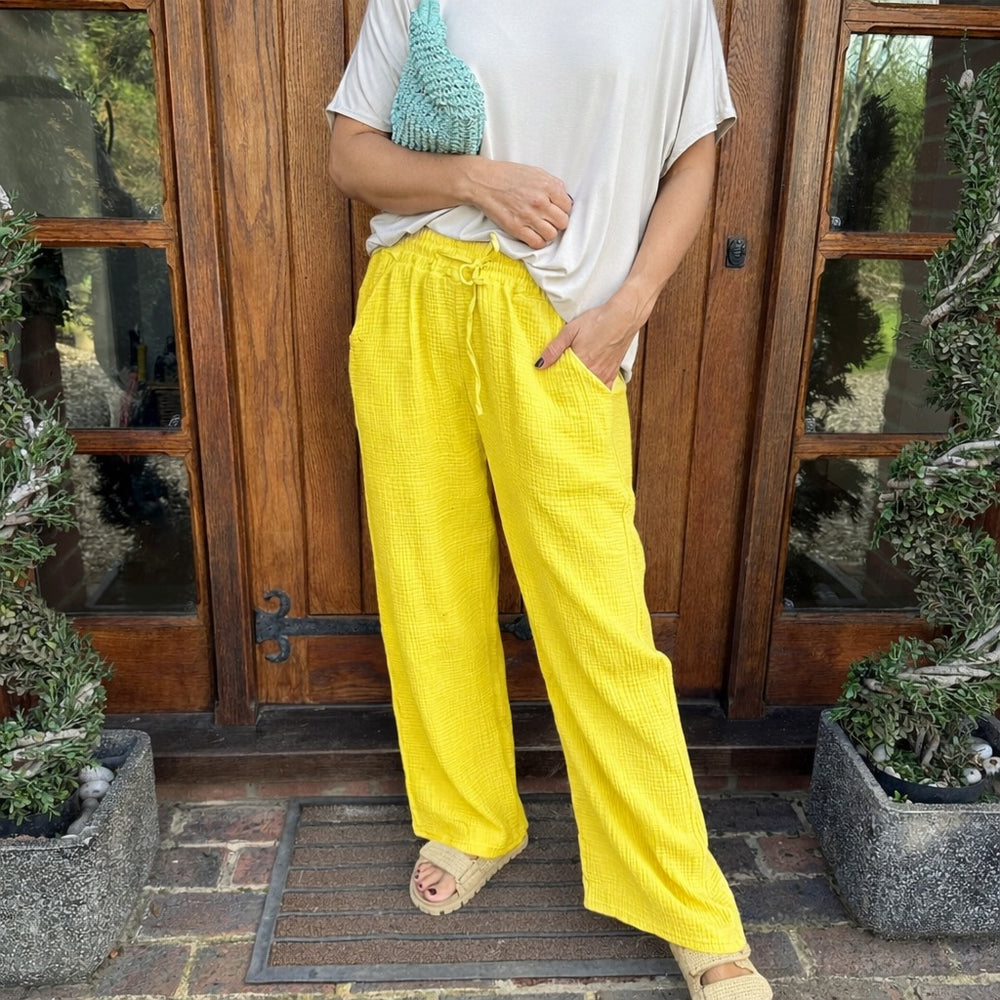 Noah Cheesecloth Trousers - Blush Boutique Essex