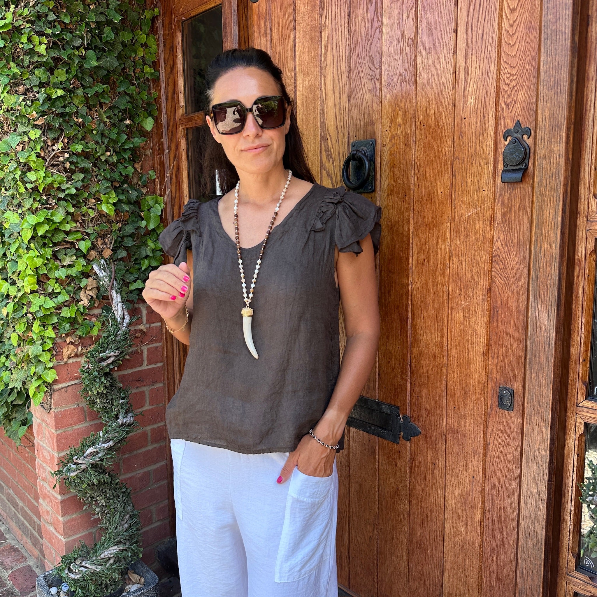 Flora Linen Vest