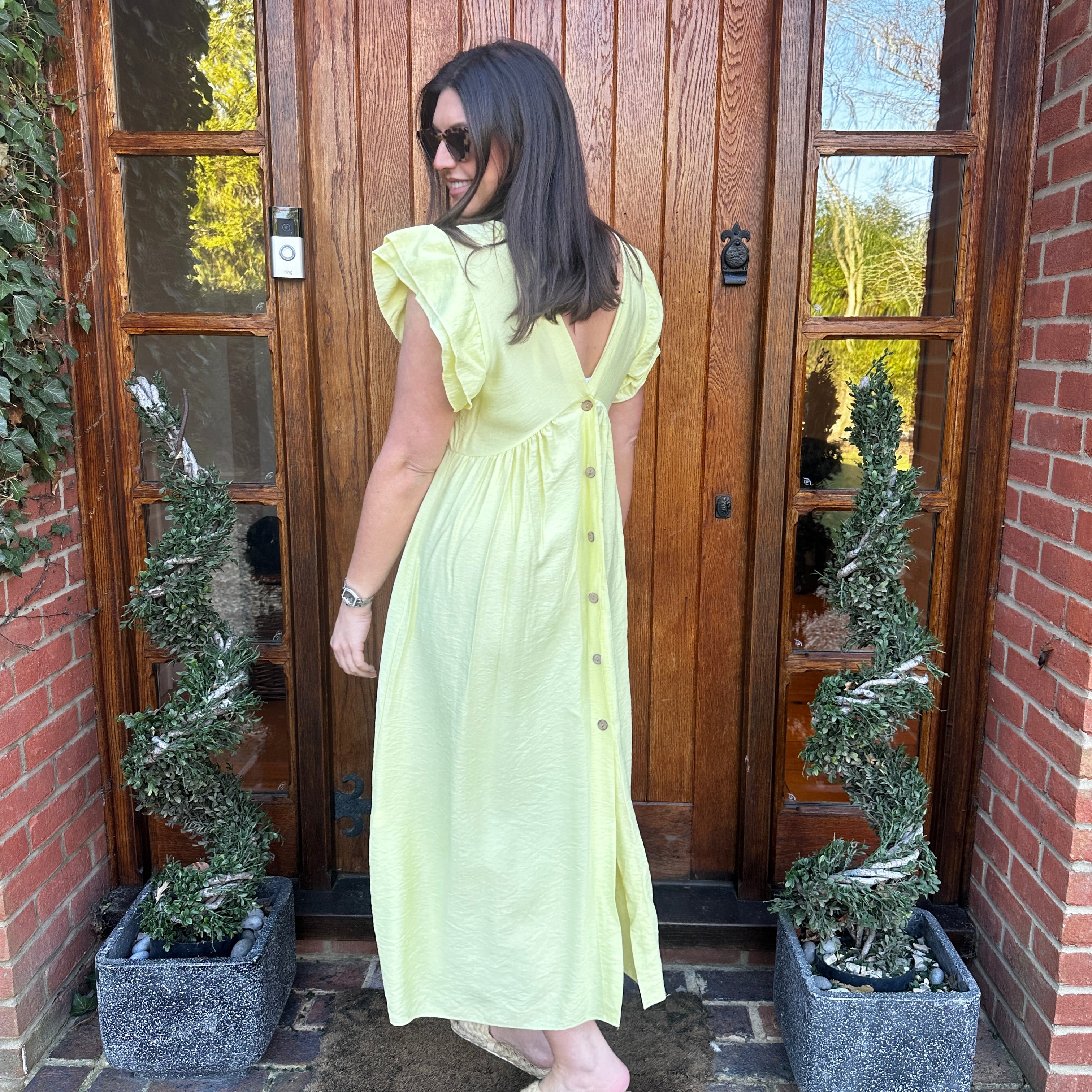 Sam Button Dress - Blush Boutique Essex