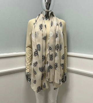 Heart print scarf - Blush Boutique Essex