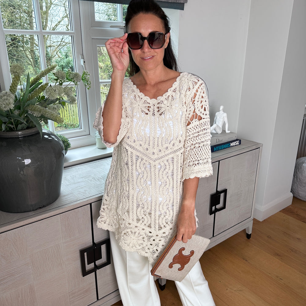 Roman Crochet Top - Blush Boutique Essex