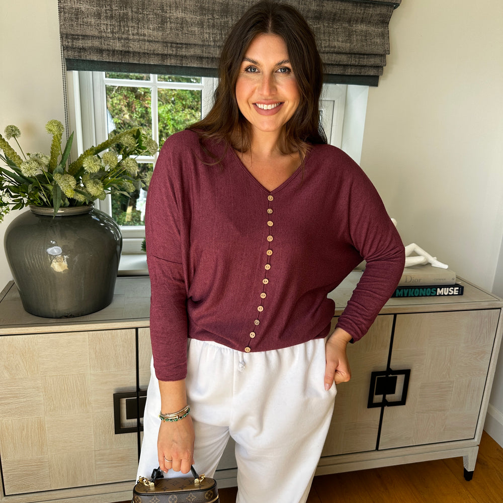 Ash Button Top - Blush Boutique Essex