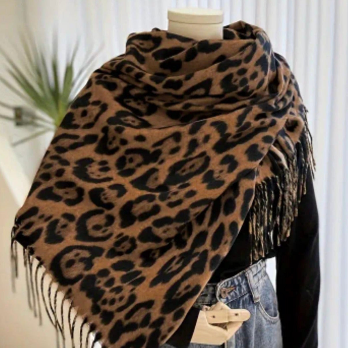 Leena leopard scarf - Blush Boutique Essex
