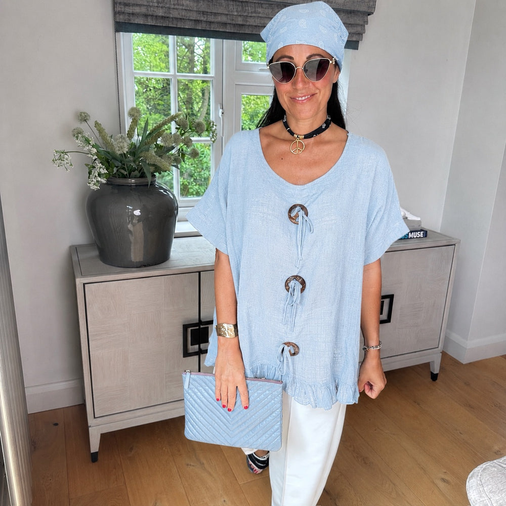 Lexie Button Top - Blush Boutique Essex