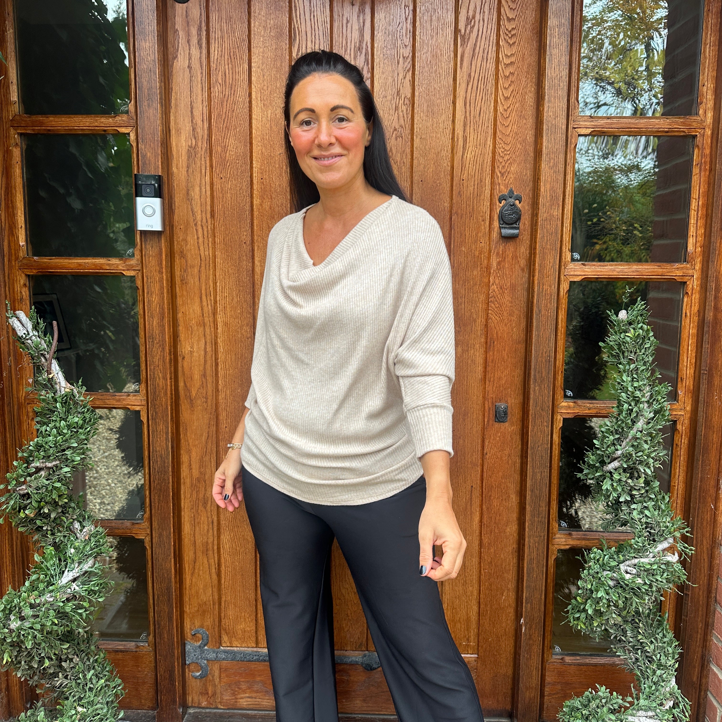 Dahlia Drape Top - Blush Boutique Essex