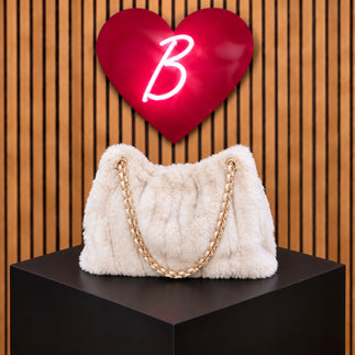 Megan Faux Fur Bag - Blush Boutique Essex