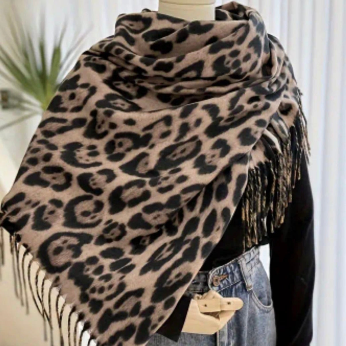 Leena leopard scarf - Blush Boutique Essex
