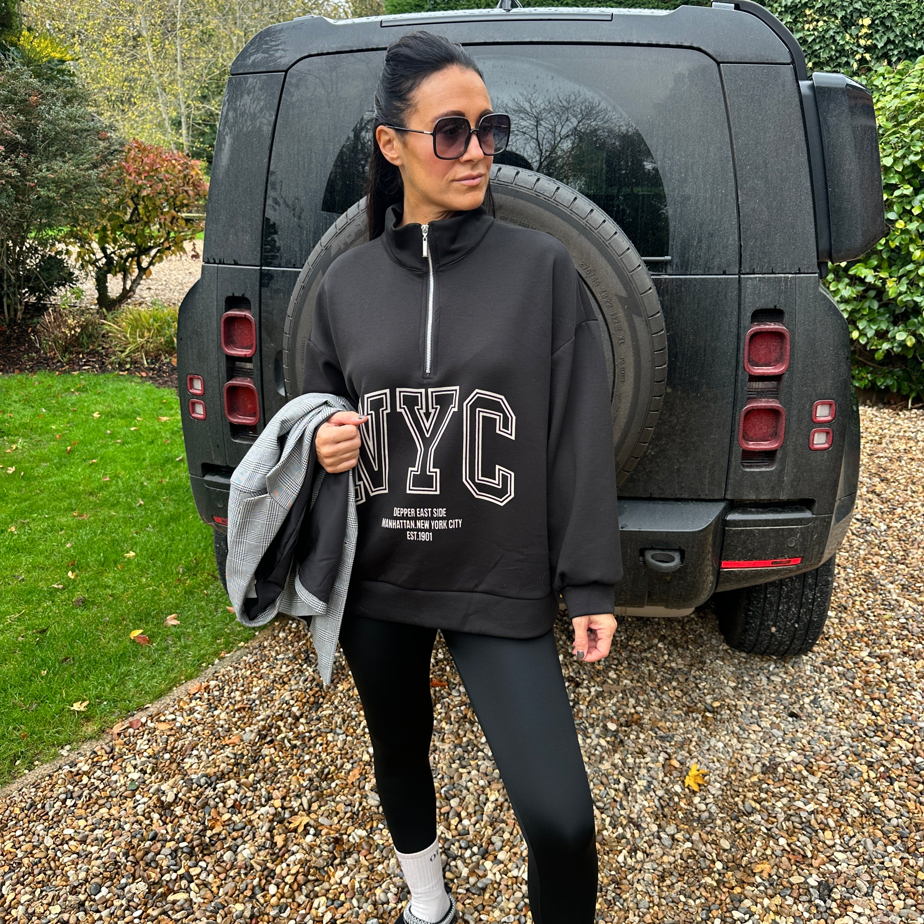 Freddie Zip Sweatshirt - Blush Boutique Essex