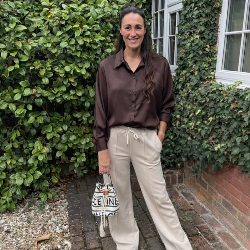 Tori satin shirt - Blush Boutique Essex