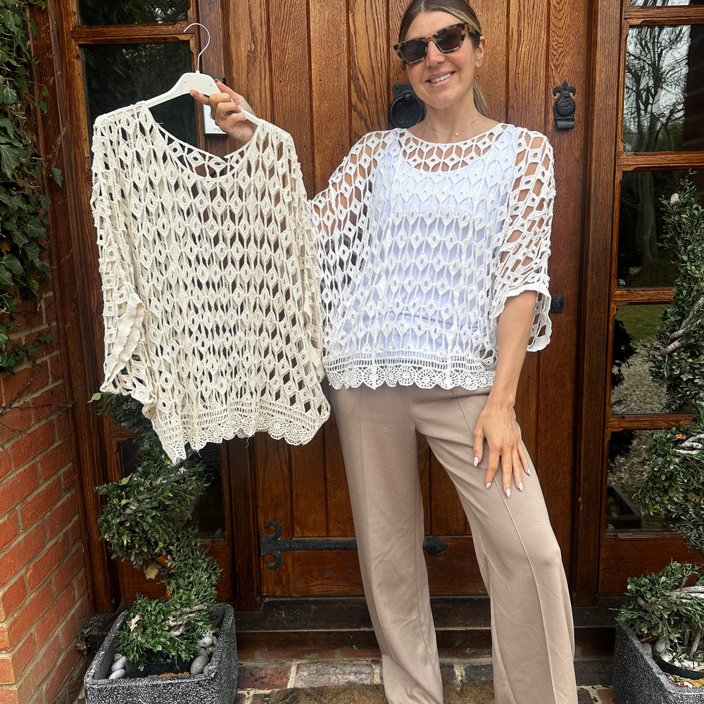 Belle Crochet Top - Blush Boutique Essex