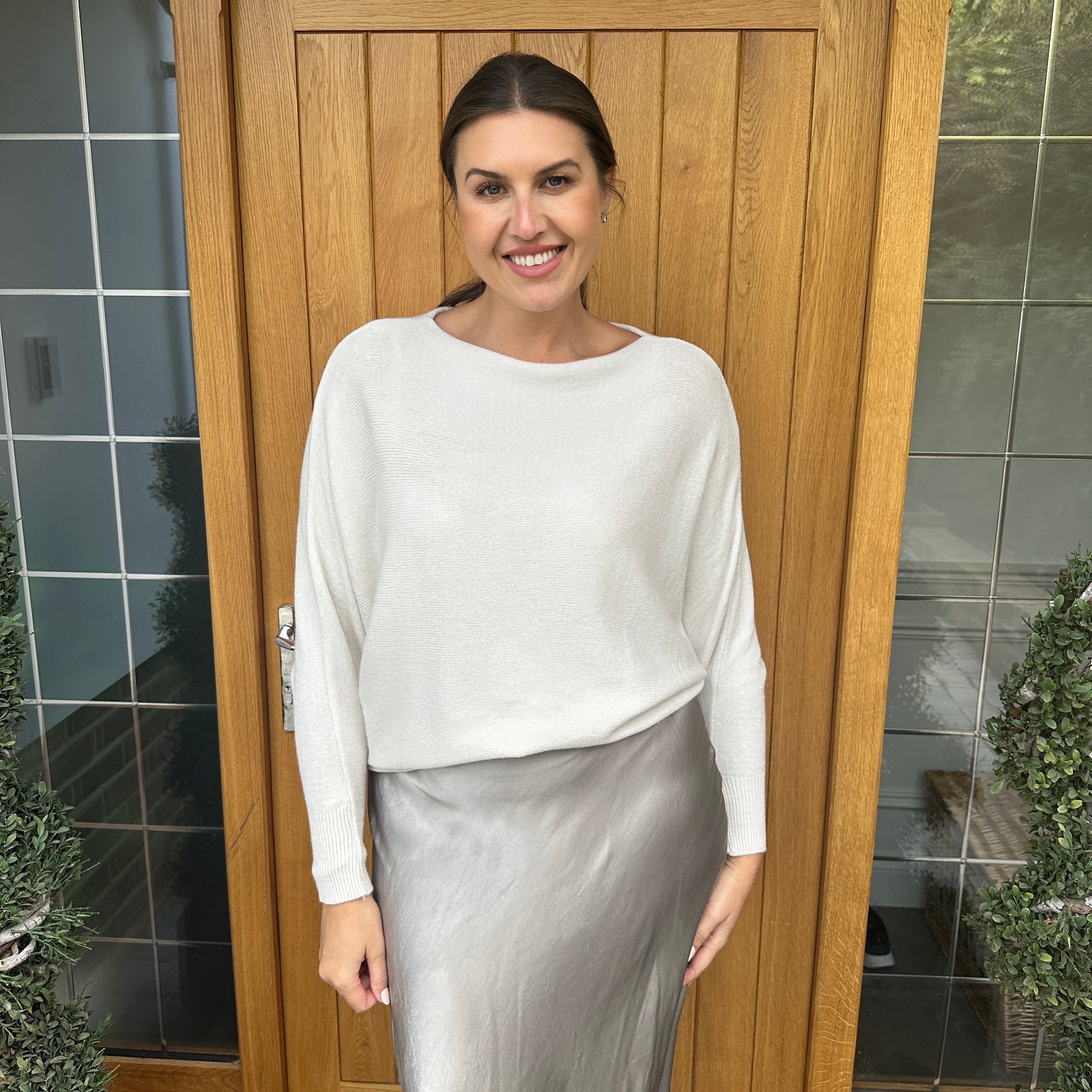 Satin midi skirt - Blush Boutique Essex