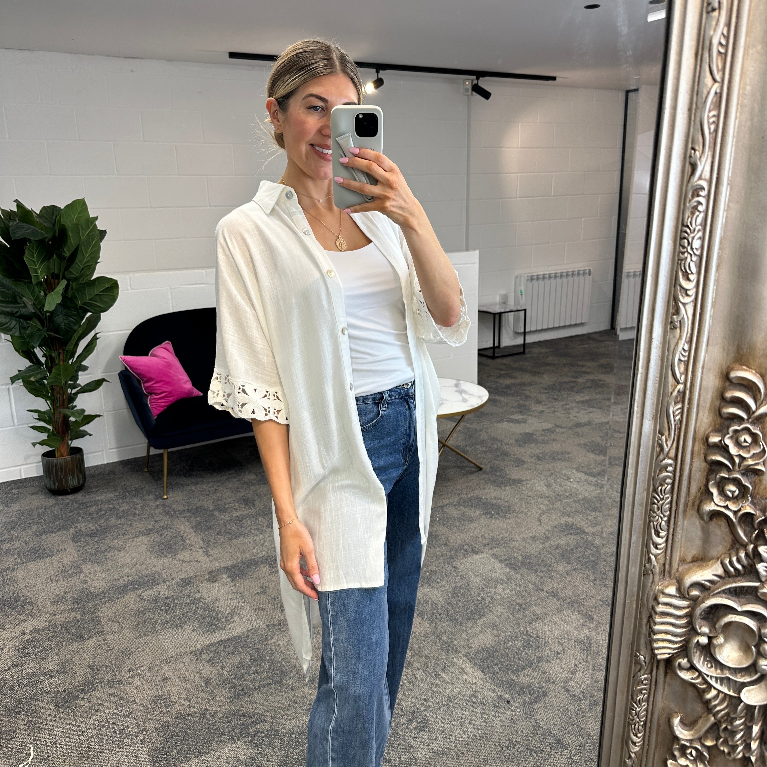 Fleur Anglaise Shirt - Blush Boutique Essex