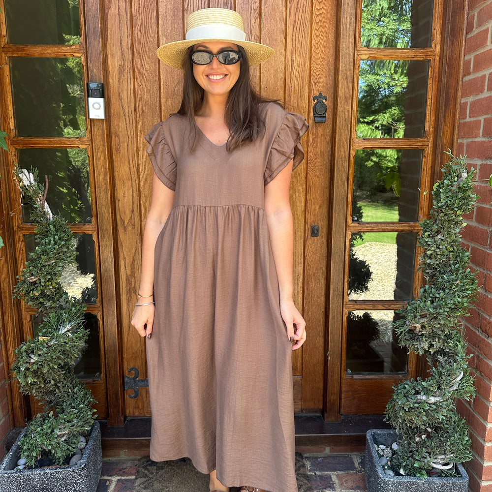 Sam Button Dress - Blush Boutique Essex