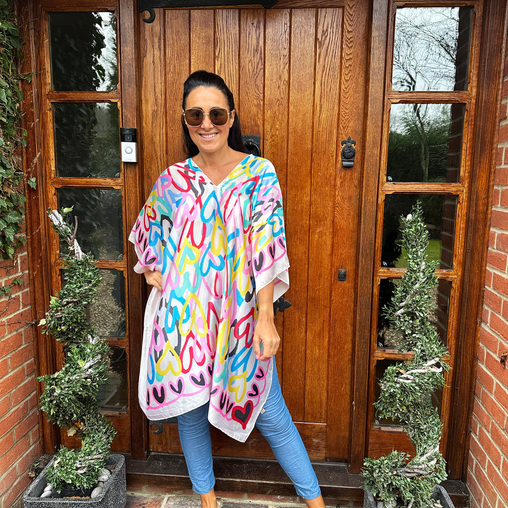 Hannah Heart Kaftan - Blush Boutique Essex
