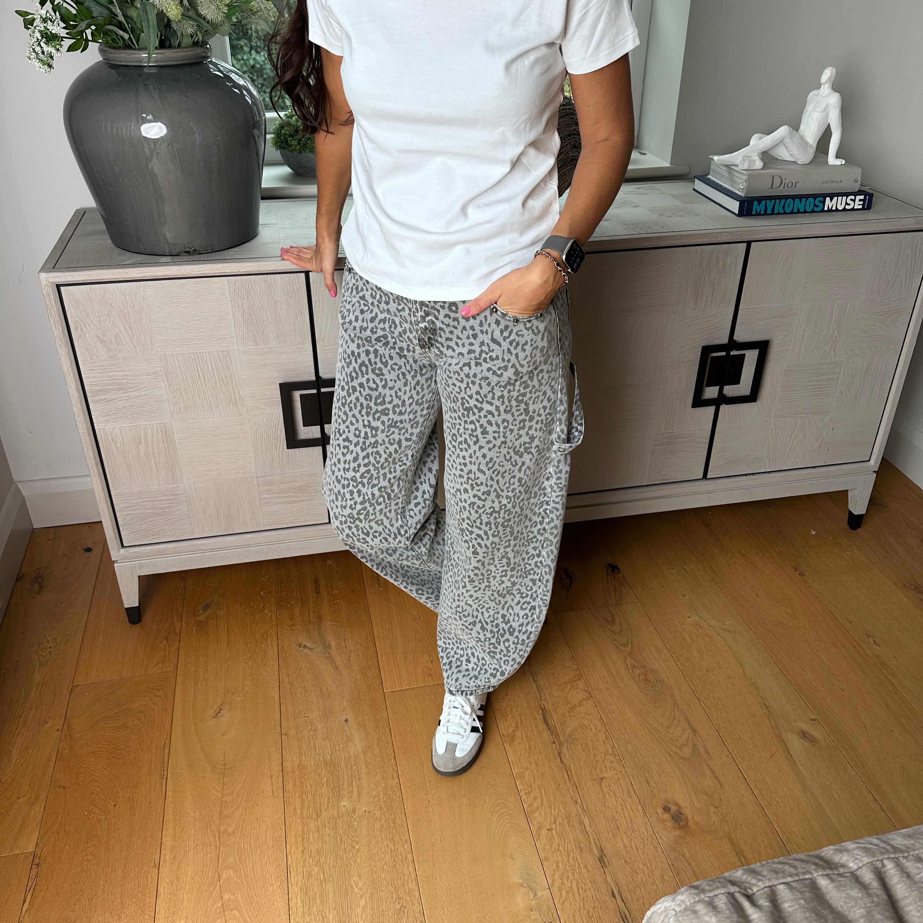 Bronte Leopard Jeans - Blush Boutique Essex