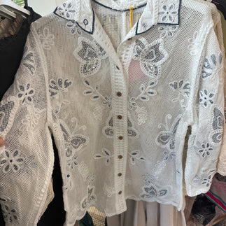Gigi Lace shirt - Blush Boutique Essex