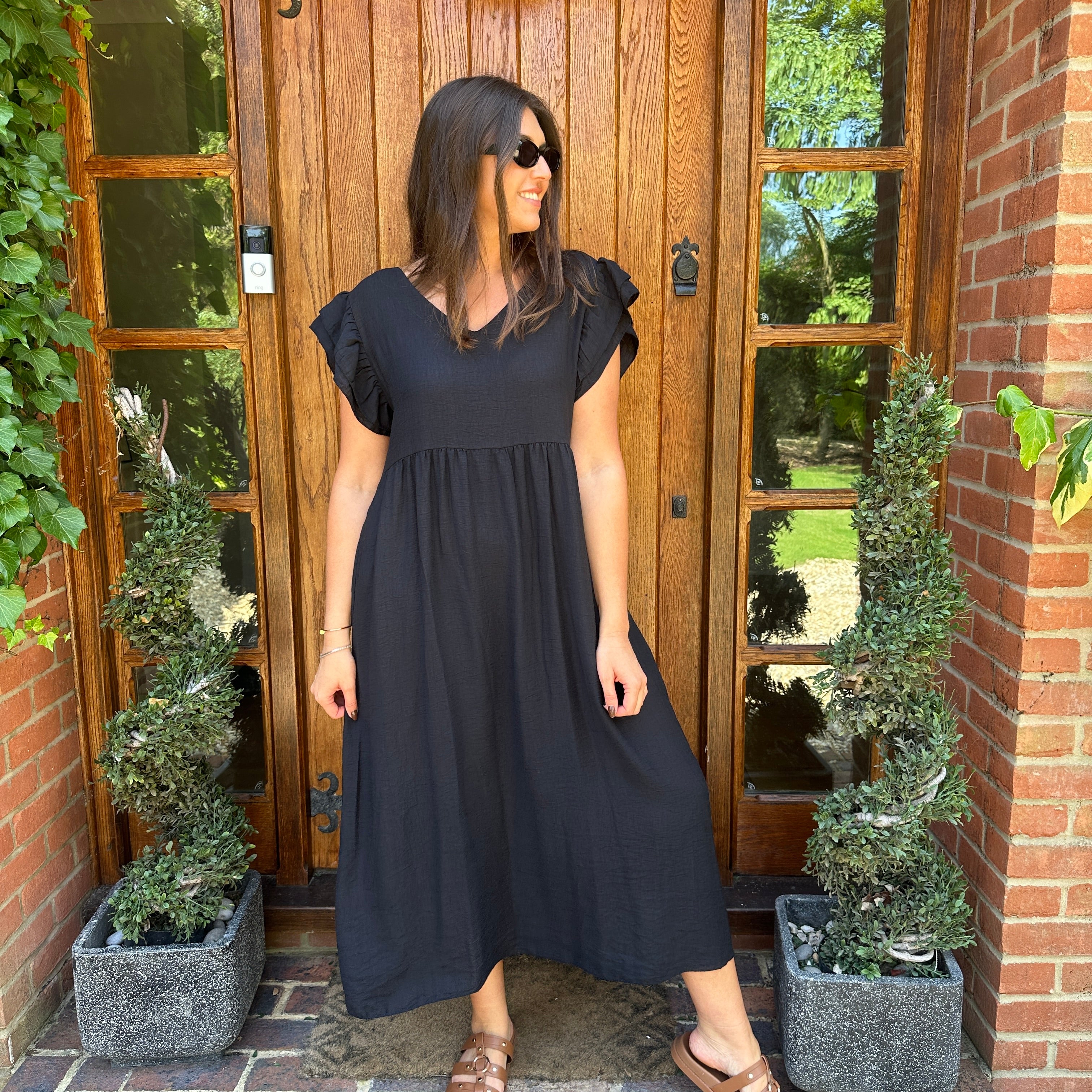 Sam Button Dress - Blush Boutique Essex