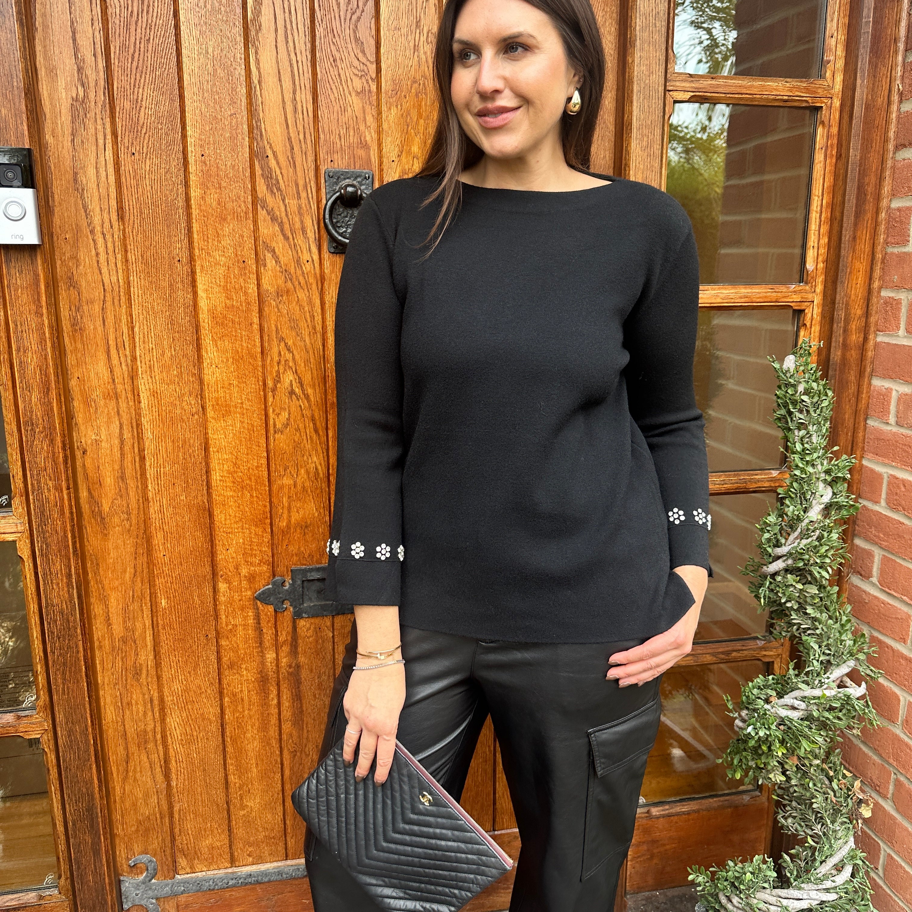 Chess Diamanté Knit - Blush Boutique Essex