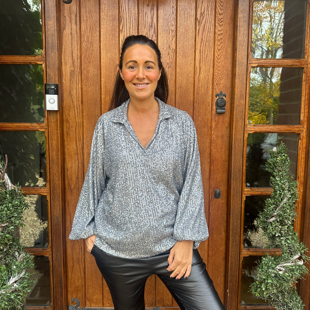 Gabrielle Sequin Top - Blush Boutique Essex