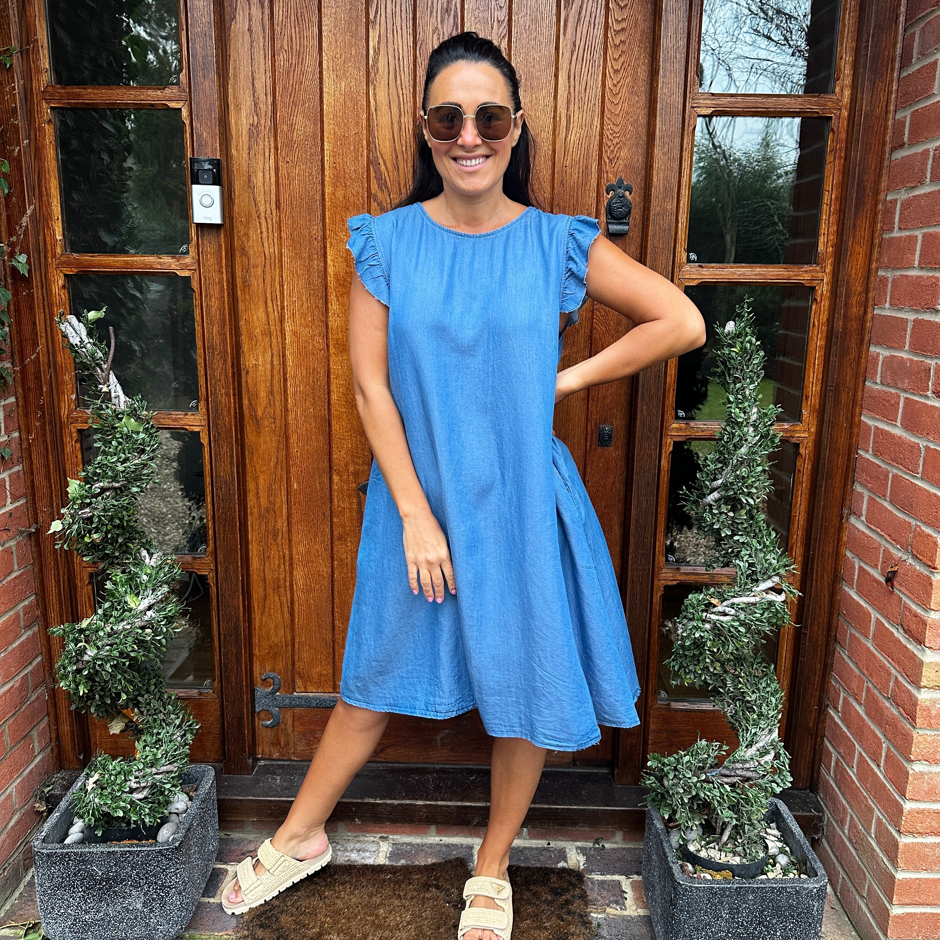 Dulce Denim Dress - Blush Boutique Essex