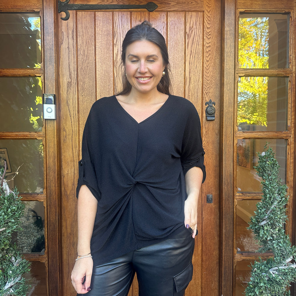 Hollie Lurex Knot Top - Blush Boutique Essex