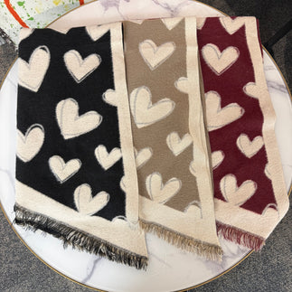 Heidi heart scarf