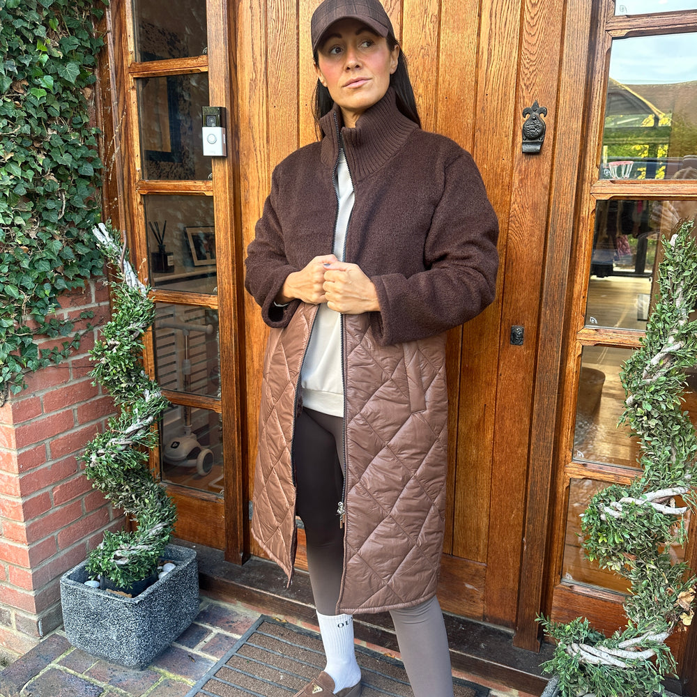 Jude Quilted Coat - Blush Boutique Essex