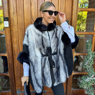 Sloane Faux Fur Cape