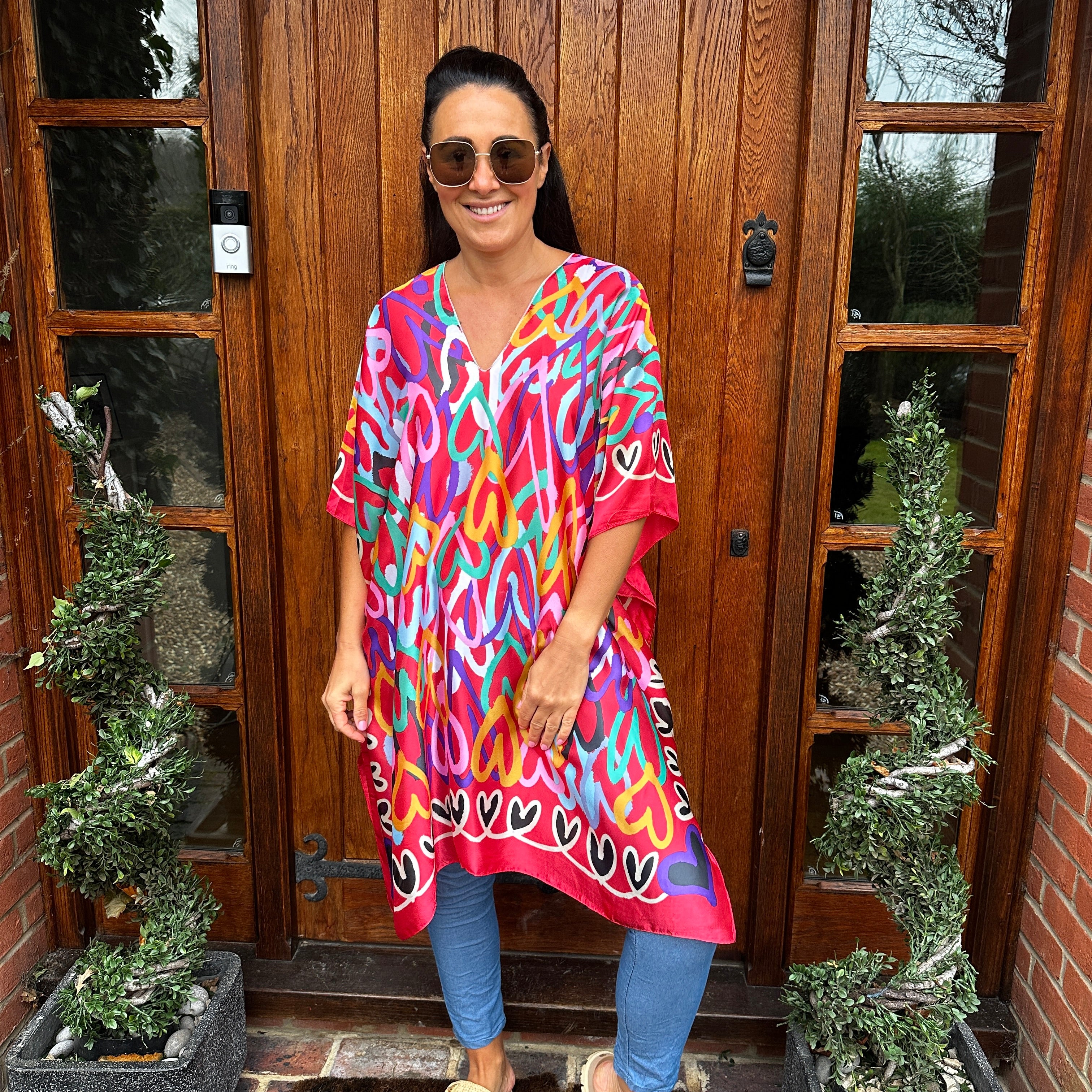 Hannah Heart Kaftan - Blush Boutique Essex