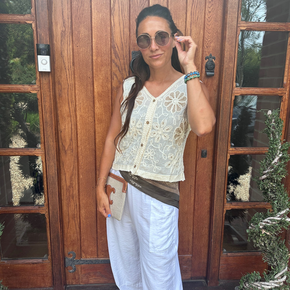 Daisy crochet waistcoat