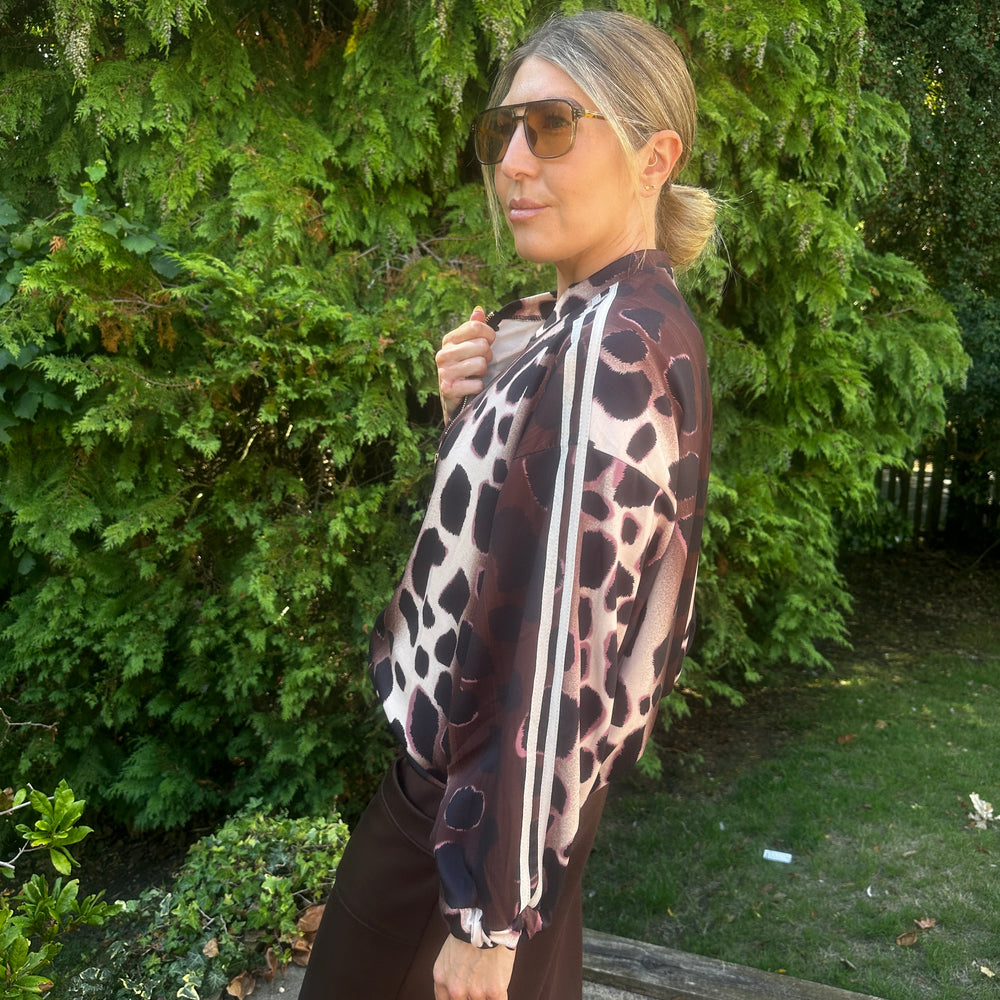 Pia Leopard Bomber - Blush Boutique Essex