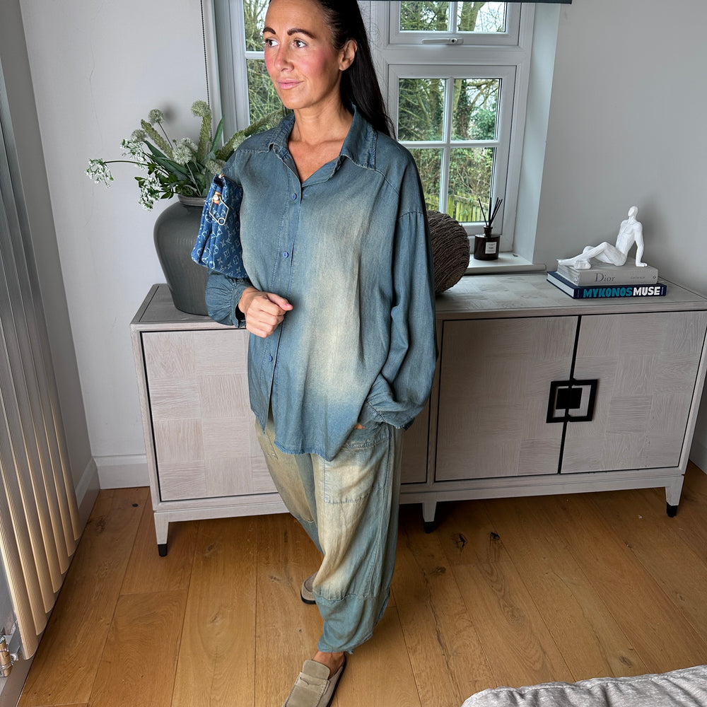 Isla Denim Shirt - Blush Boutique Essex
