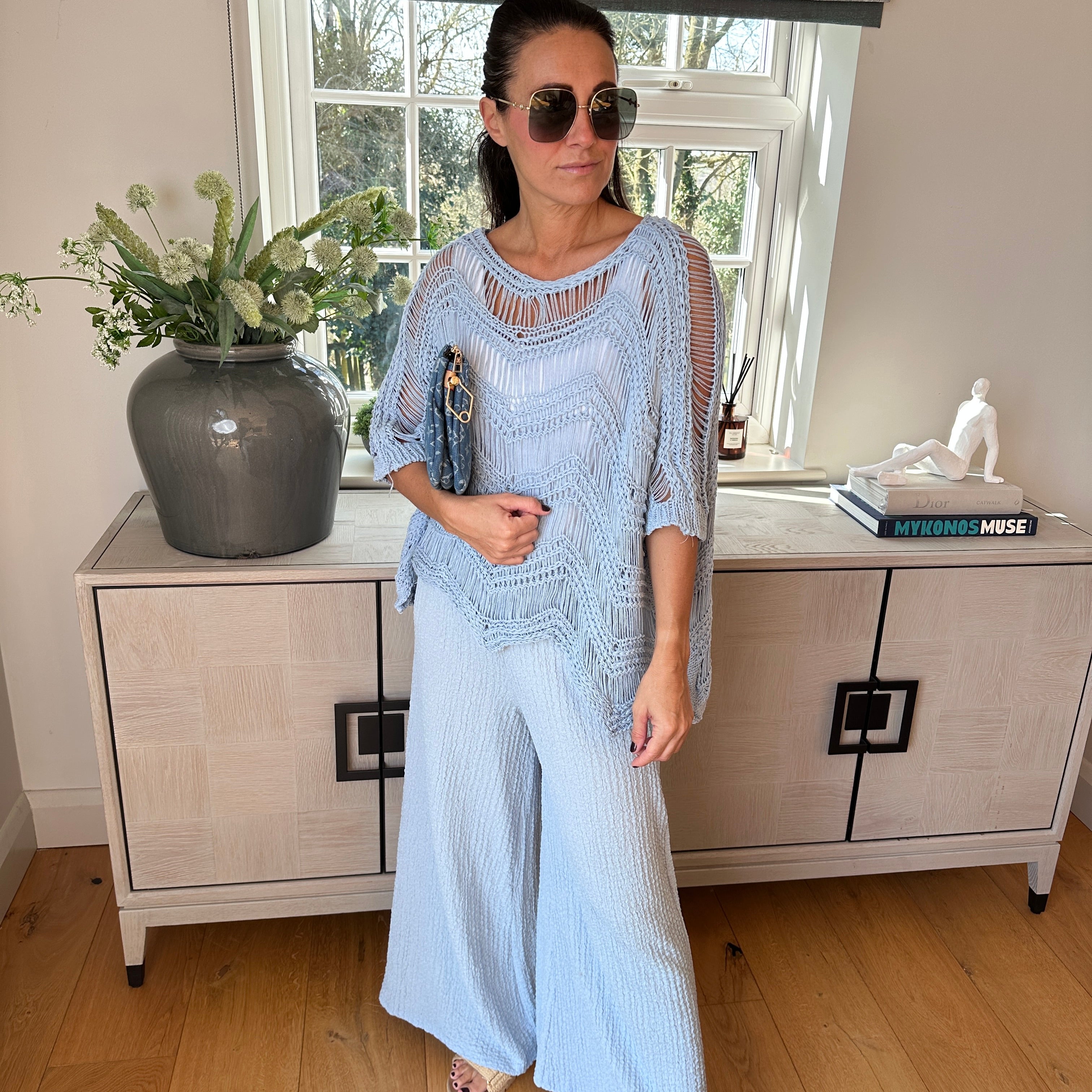 Maya Crinkle Trouser - Blush Boutique Essex