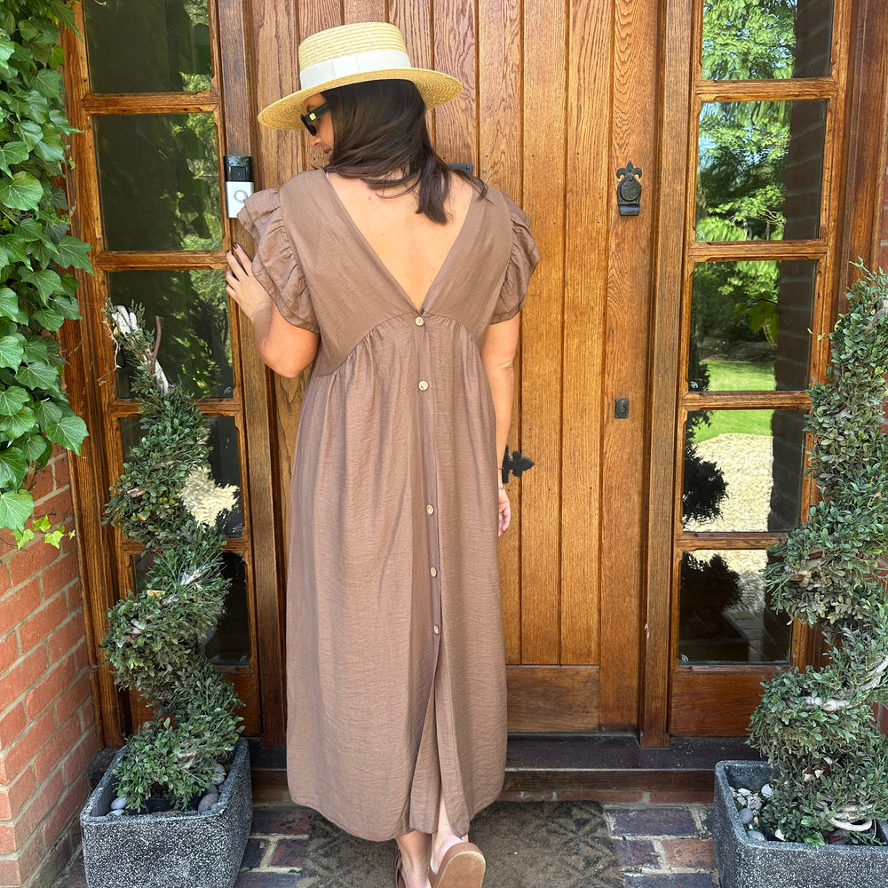 Sam Button Dress - Blush Boutique Essex