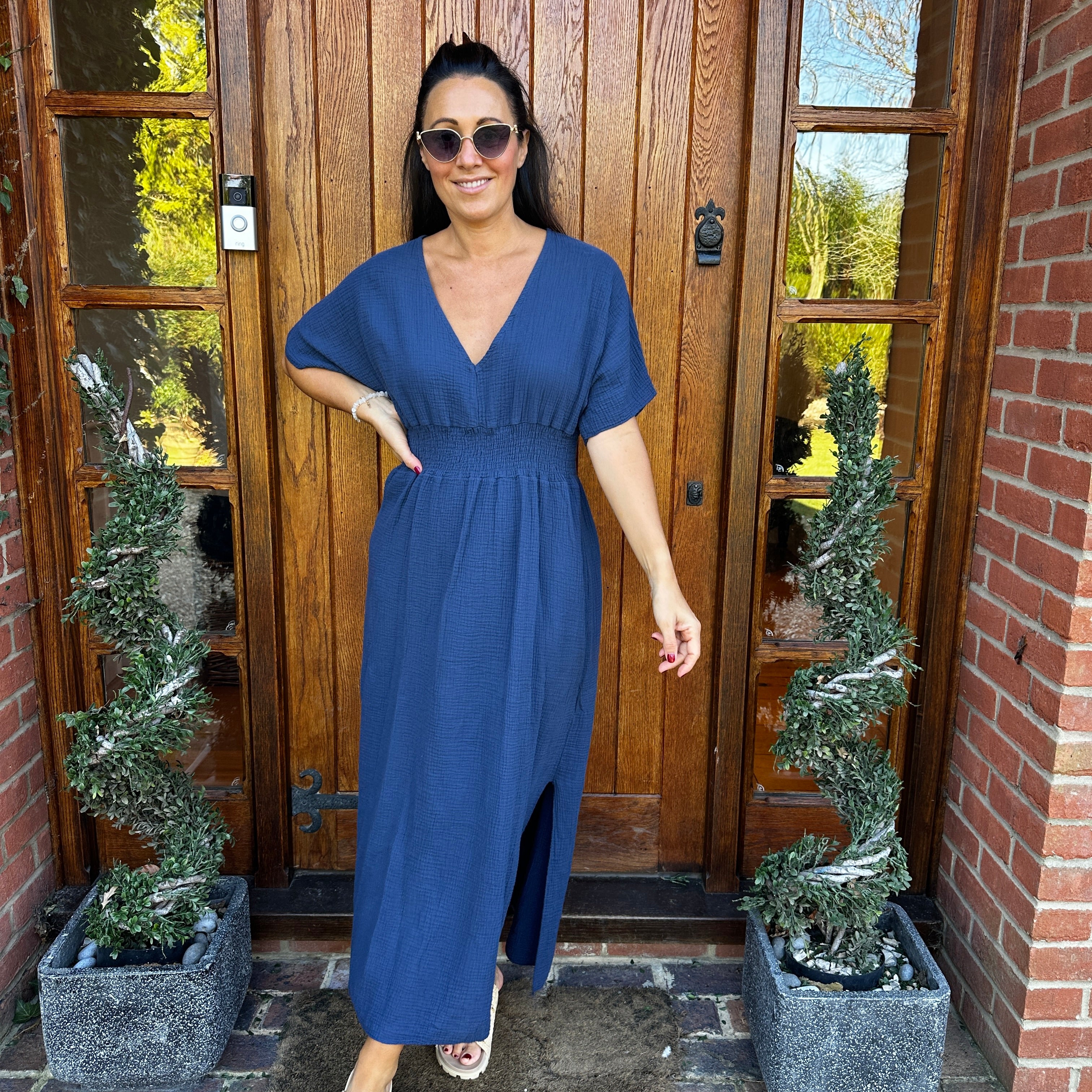 Chloe Cotton Cheesecloth Dress - Blush Boutique Essex