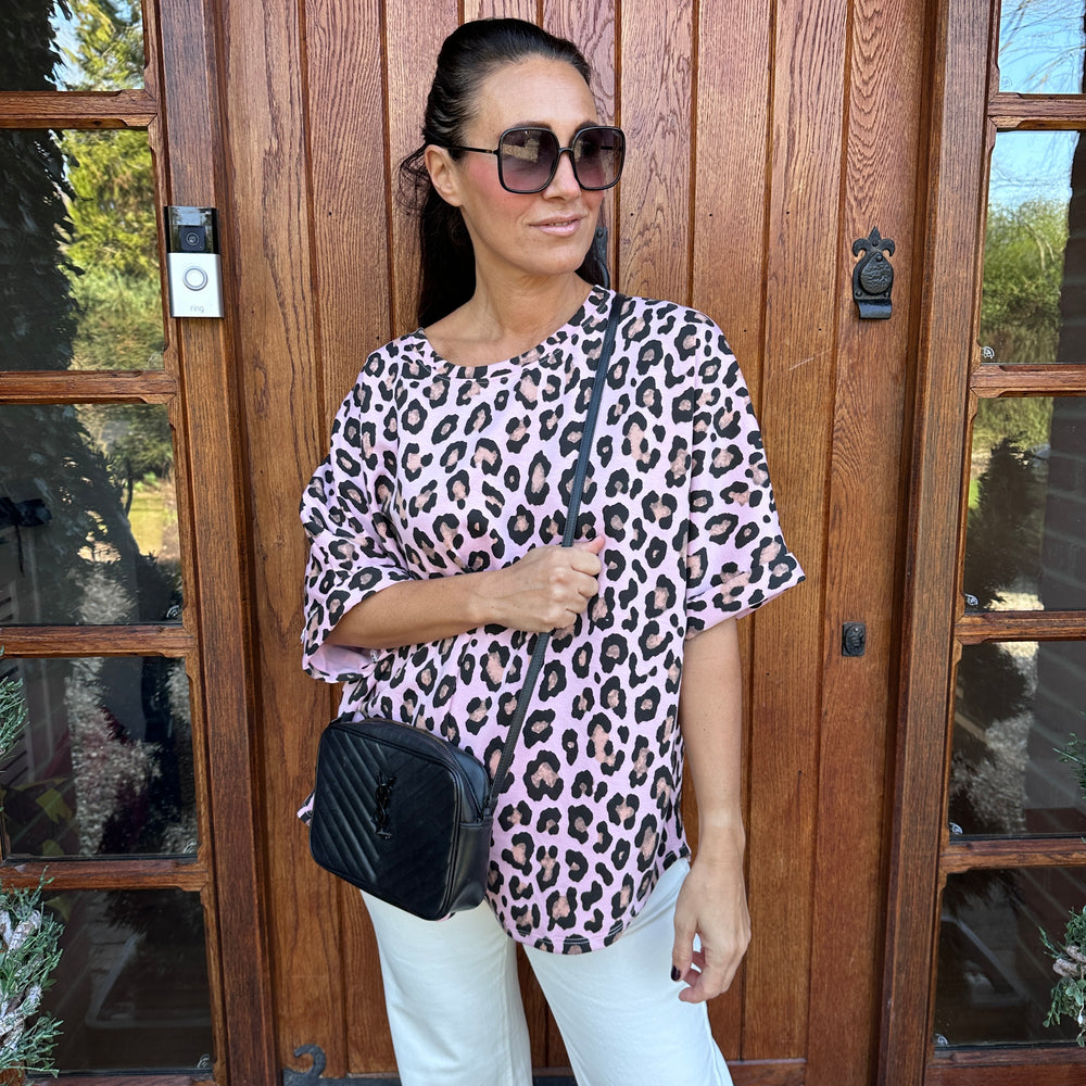Juno Leopard Scuba Top - Blush Boutique Essex