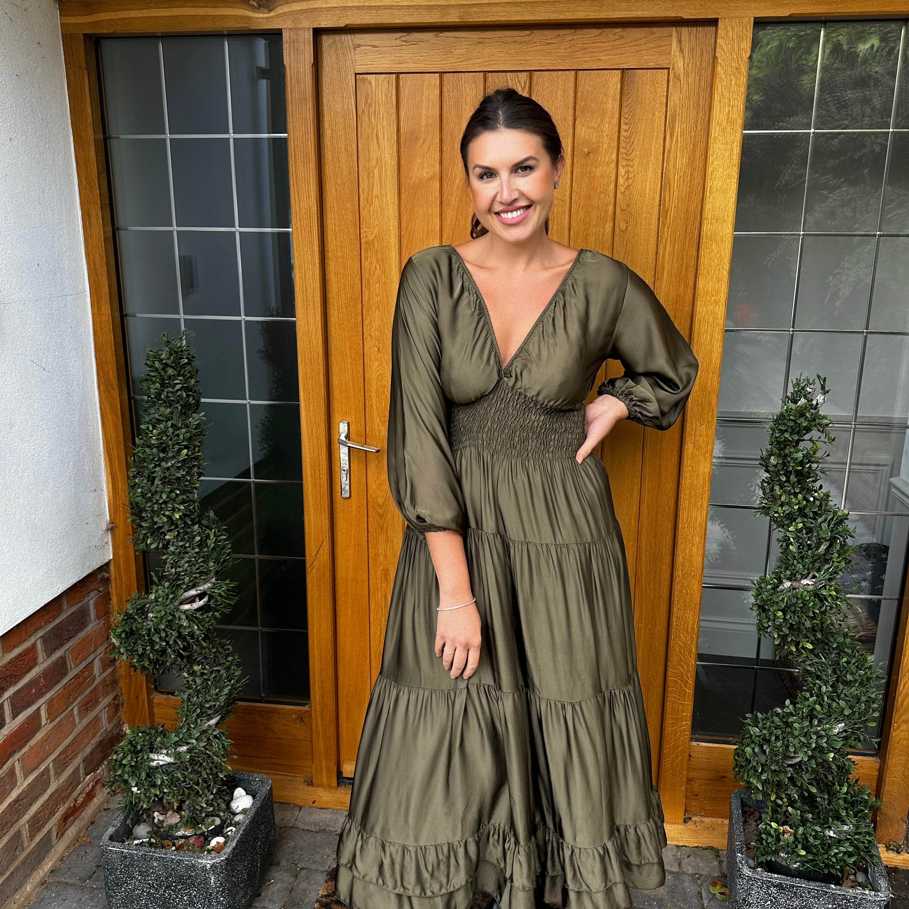 Elle Satin Maxi Blush Boutique Essex