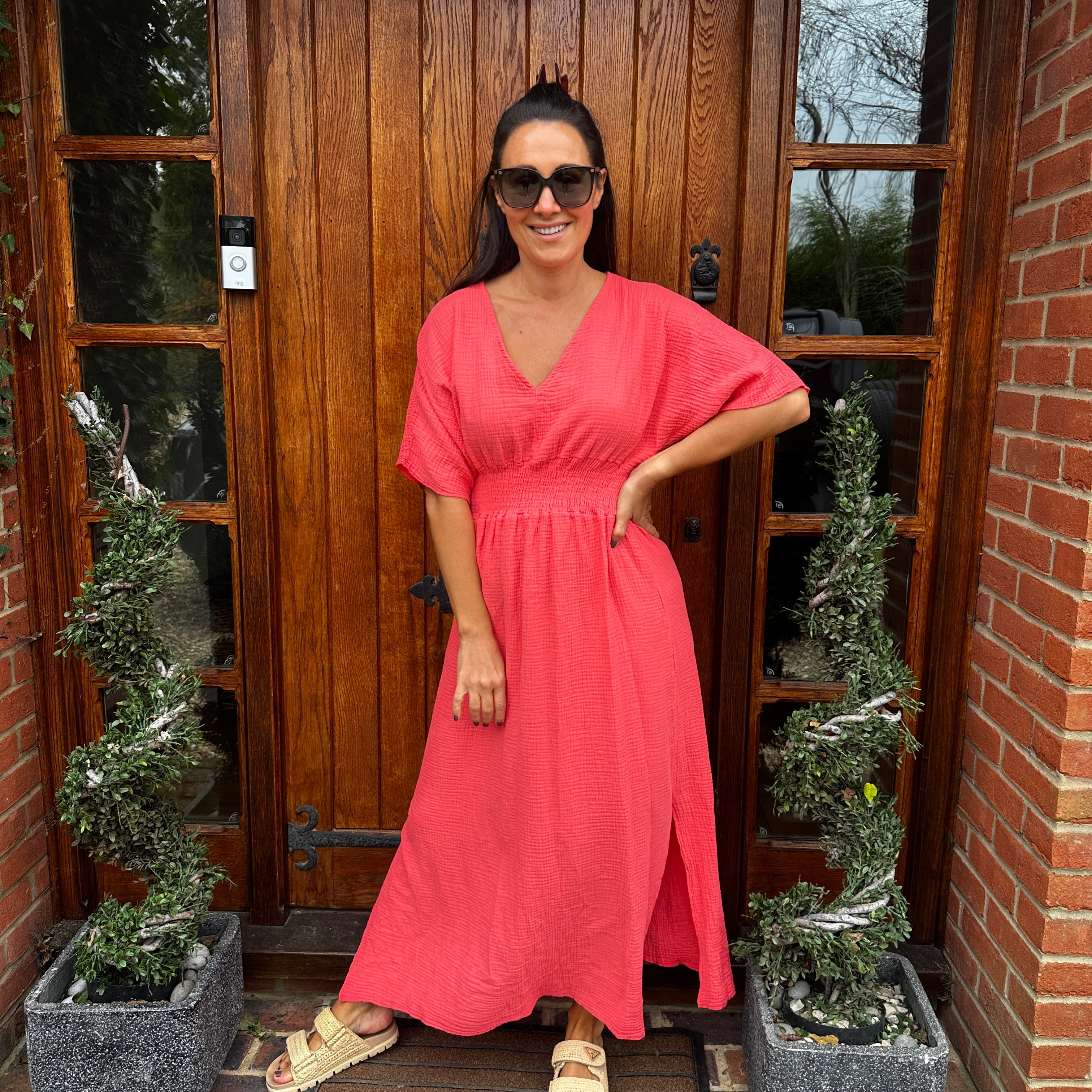 Chloe Cotton Cheesecloth Dress - Blush Boutique Essex